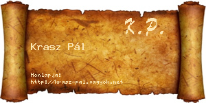 Krasz Pál névjegykártya